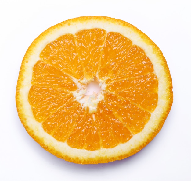 Orange on white isolated