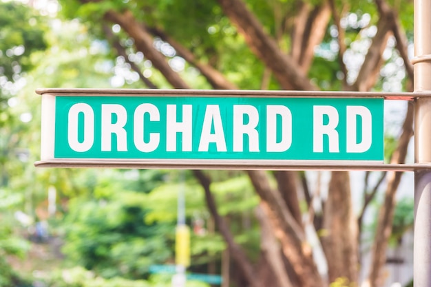 Free Photo orchard sign at singapore