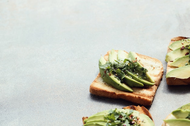 Free photo organic avocado sandwich