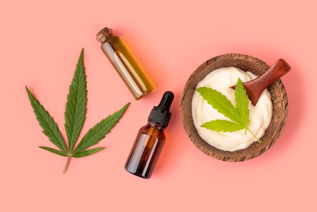 Free Photo organic cannabis product assortment