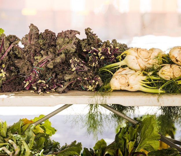 Organic fresh agricultural product at farmer market