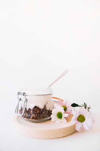 Organic nuts and flower composition