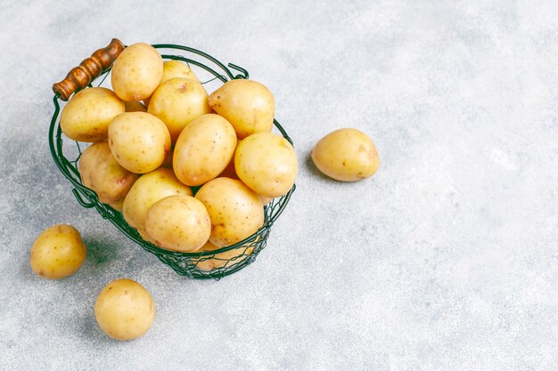 Organic white baby potatoes