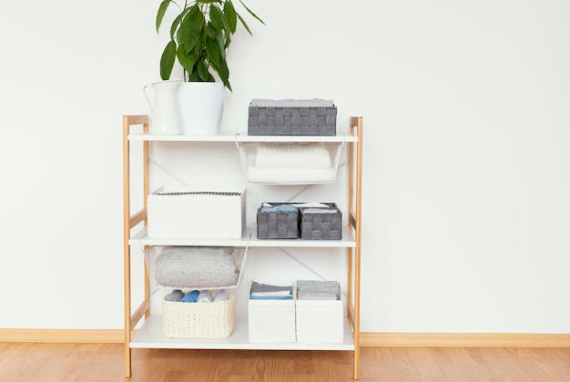 Organized cabinet at home