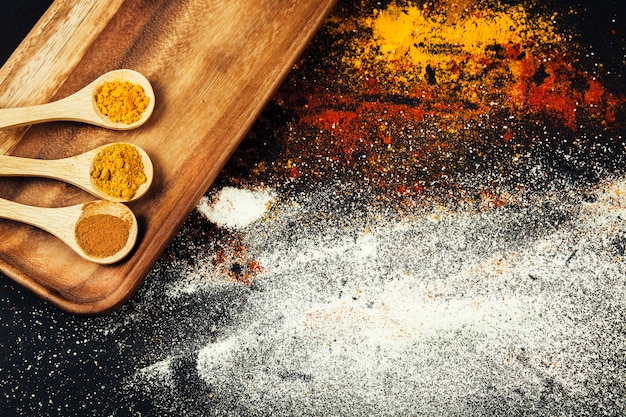 Free photo oriental curry spices