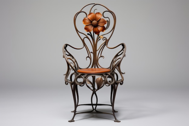 Ornate chair in art nouveau style