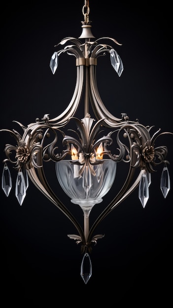 Ornate chandelier in art nouveau style