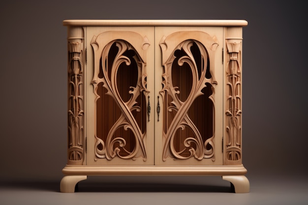 Ornate dresser in art nouveau style