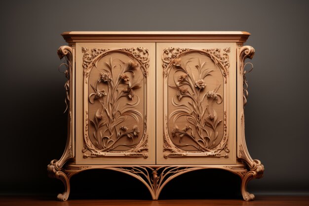 Ornate dresser in art nouveau style