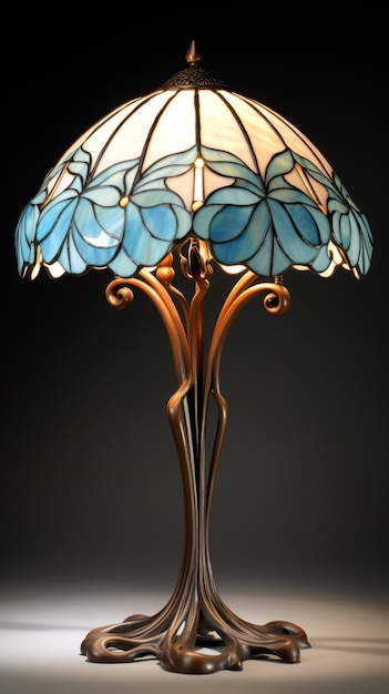 Ornate lamp in art nouveau style