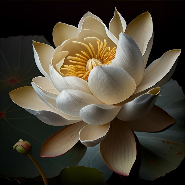 Free photo ornate lotus drops elegance in nature pond generated by ai