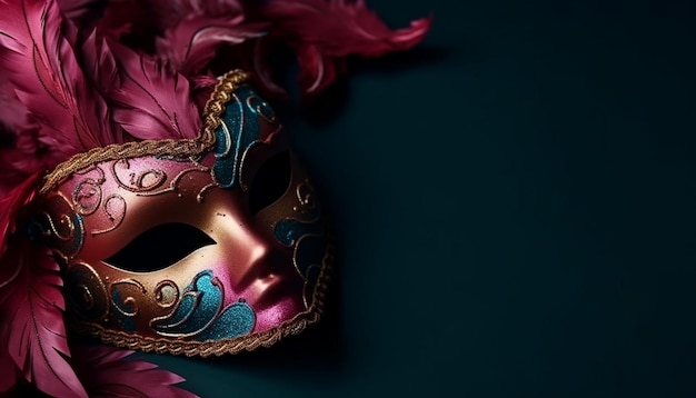 Free Photo ornate masquerade mask brings elegance to celebration generated by ai