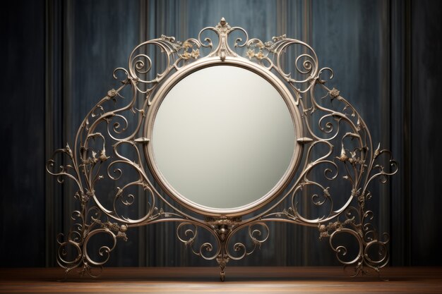 Ornate mirror in art nouveau style