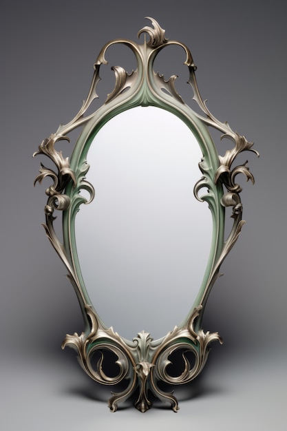 Ornate mirror in art nouveau style