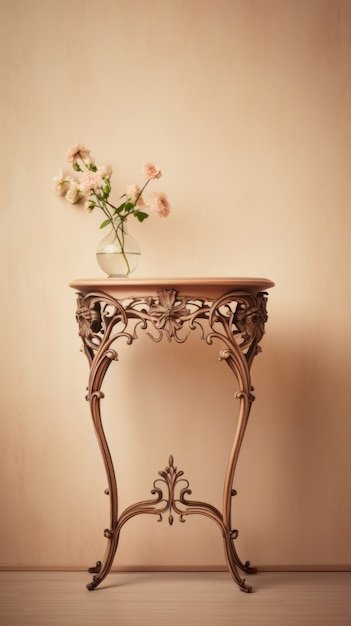 Ornate table in art nouveau style