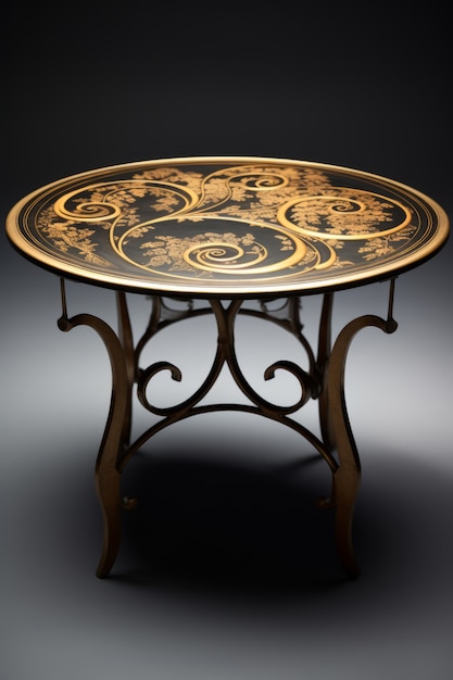 Free Photo ornate table in art nouveau style