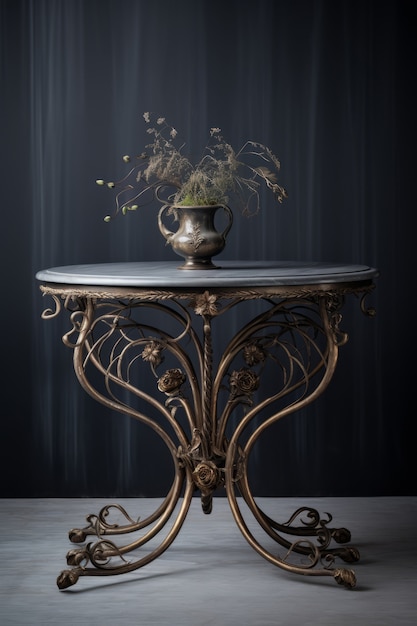 Ornate table in art nouveau style