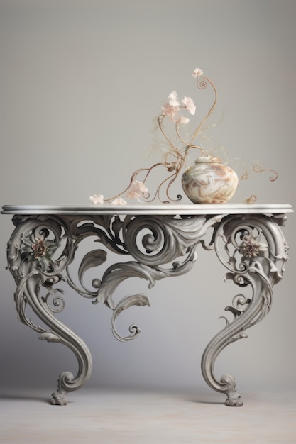 Free Photo ornate table in art nouveau style