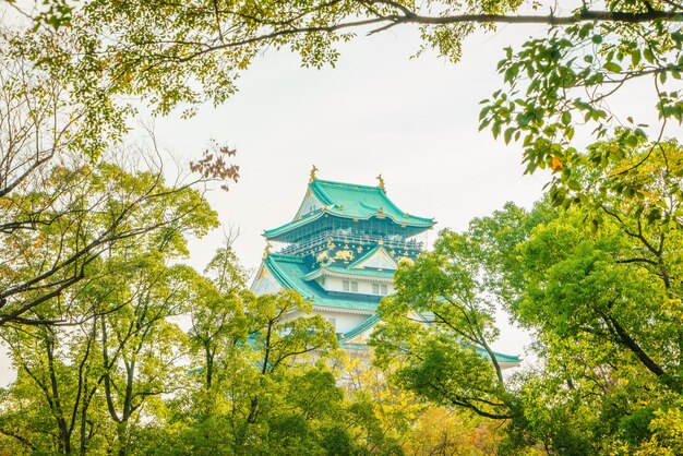 Osaka castle in Osaka Japan