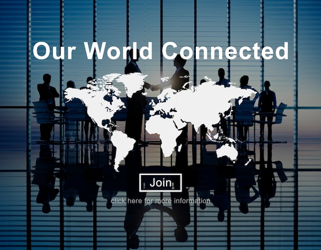 Free Photo our world connected social networking interconnection concept