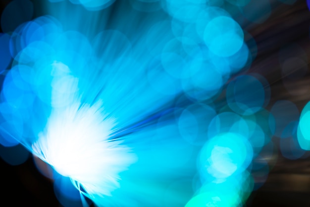 Free Photo  out of focus blue fiber optics lights 