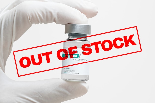 Free Photo out of stock covid 19 vaccine shortage