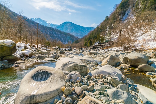 Free photo outdoor onsen ,japan