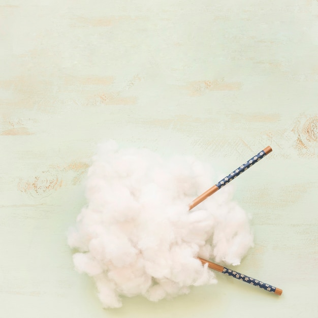 Overhead view of a cloud with chopsticks