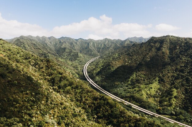 Overlooking view of ʻaiea loop trail in hawaii USA