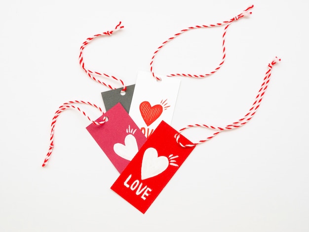 Free Photo pack of cute valentine tags