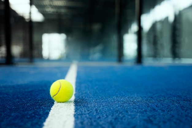 Paddle tennis on white line