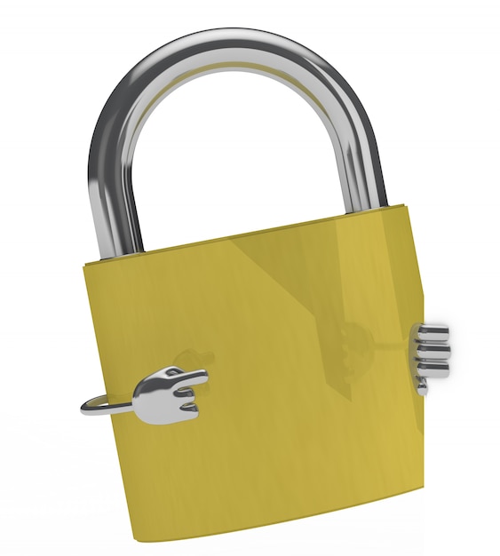 Free Photo padlock showing an empty board