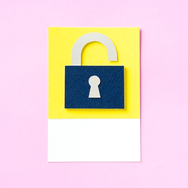 Free Photo padlock with a keyhole icon