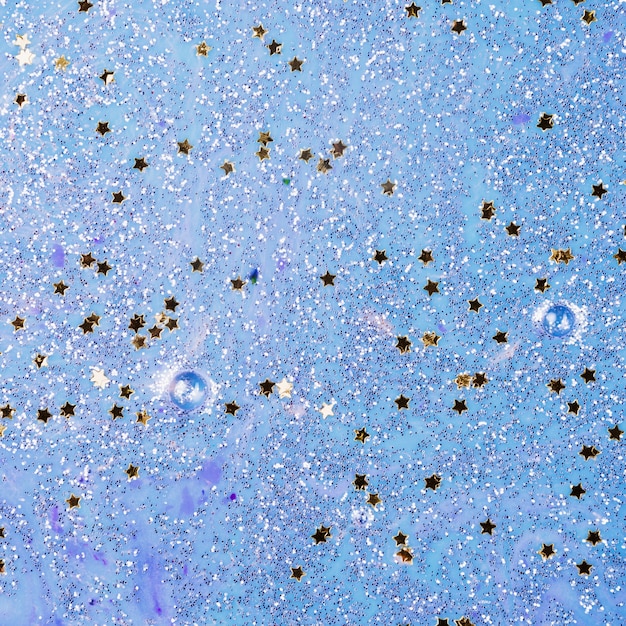 Free Photo painted blue water with star spangles 