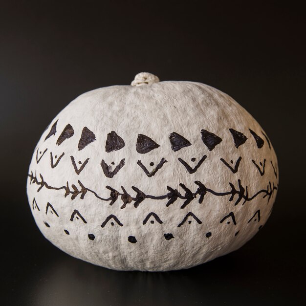 Painted pumpkin with creative design