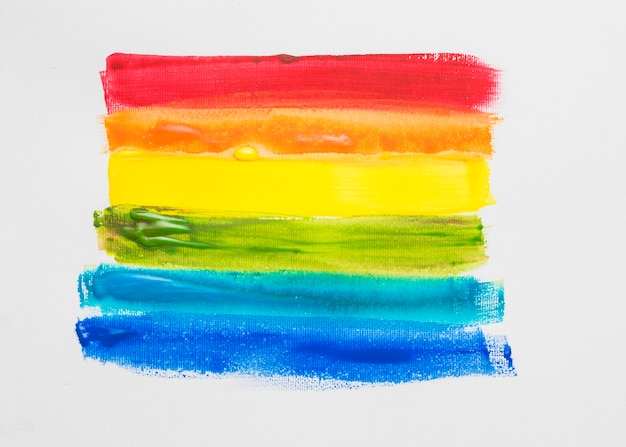 Free photo painted stripes in lgbt colors