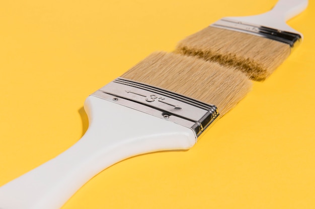 Painting brushes on desk