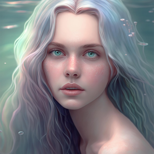 A painting of a mermaid