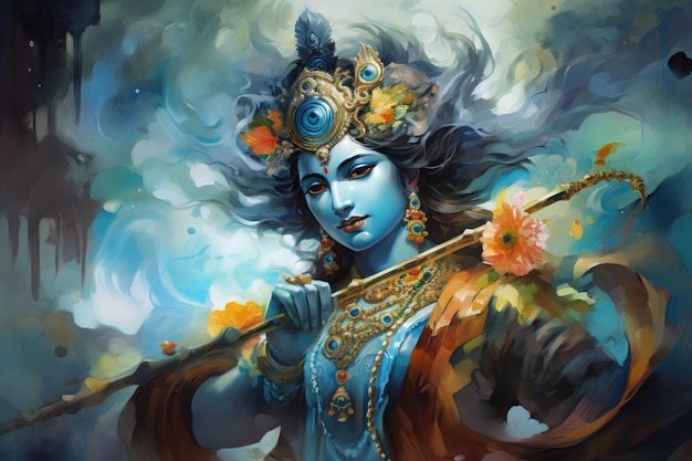 Painting representing krishna