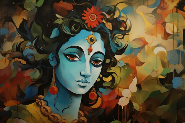 Painting representing krishna