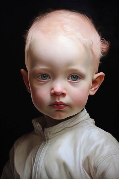 Paintings of cute kid's portrait