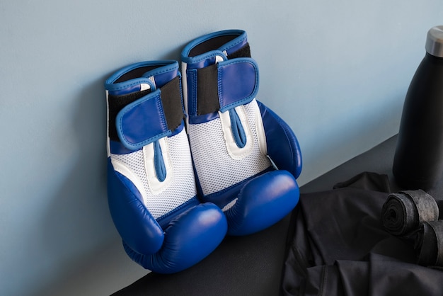 Free photo pair of gloves for boxing sport