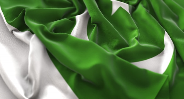 Free Photo pakistan flag ruffled beautifully waving macro close-up shot