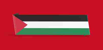 Free photo palestine flag banner