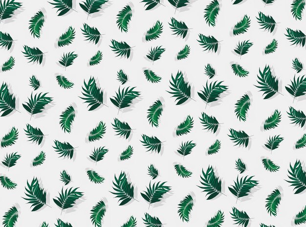 Palm leaves seamless pattern background