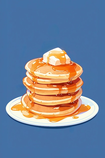 Free photo pancakes in anime style