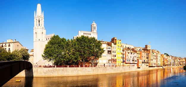 Panorama of Girona. Catalonia, Spain