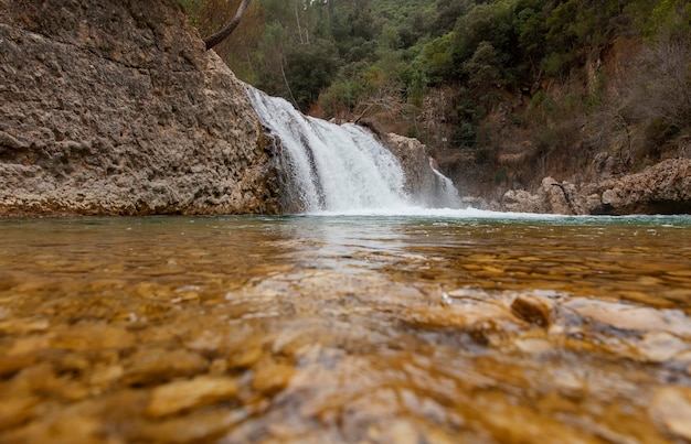 Panoramic view of waterfall