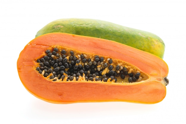 Free photo papaya fruit isolated