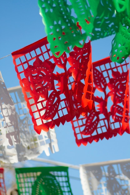 Free photo papel picado party decorations